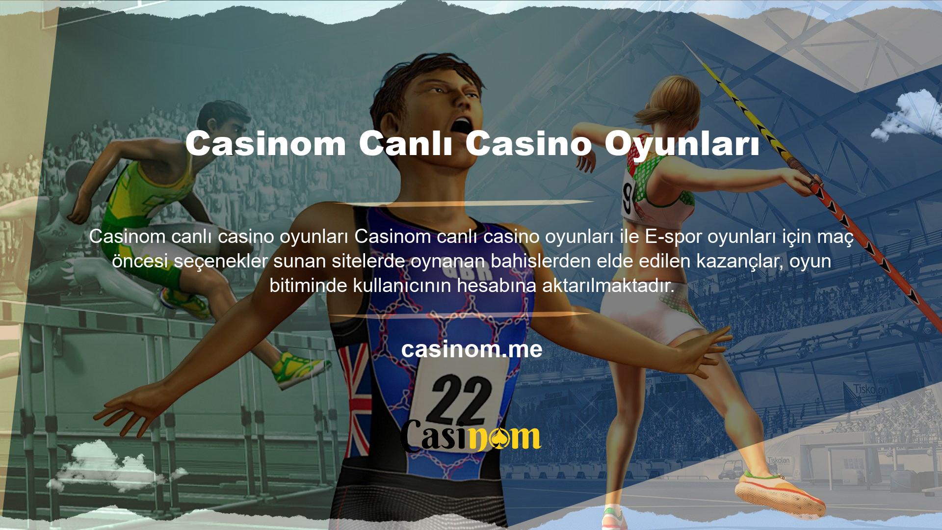 Casinom, kullanıcılarına çeşitli aktiviteler sunan bahis sitelerinden biridir